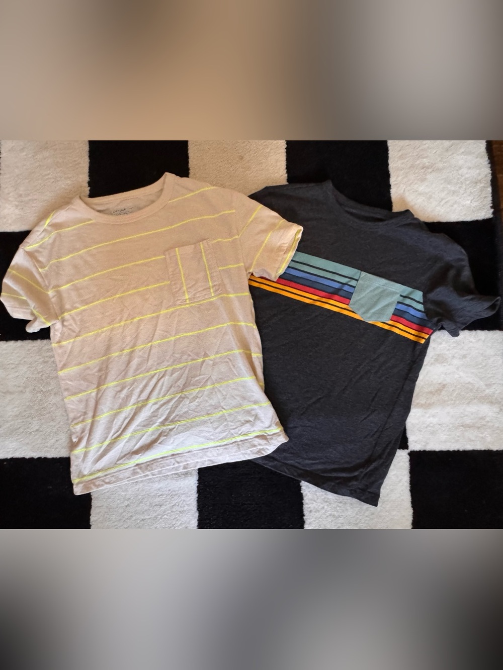 Cat & Jack Short Sleeve Striped Pocket Tees